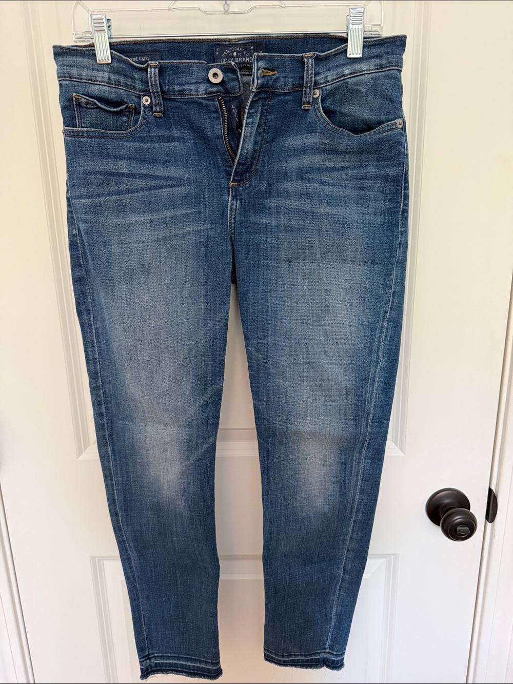 Lucky Brand Cropped Ankle Jeans (Brooke Capri) in Medium Blue Wash